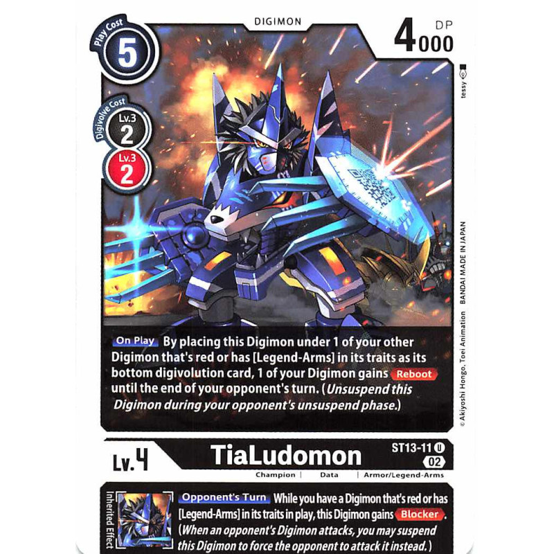 Digimon_TCG_ST13-11_TiaLudomon_Uncommon_Sinister_Order_Card_Game