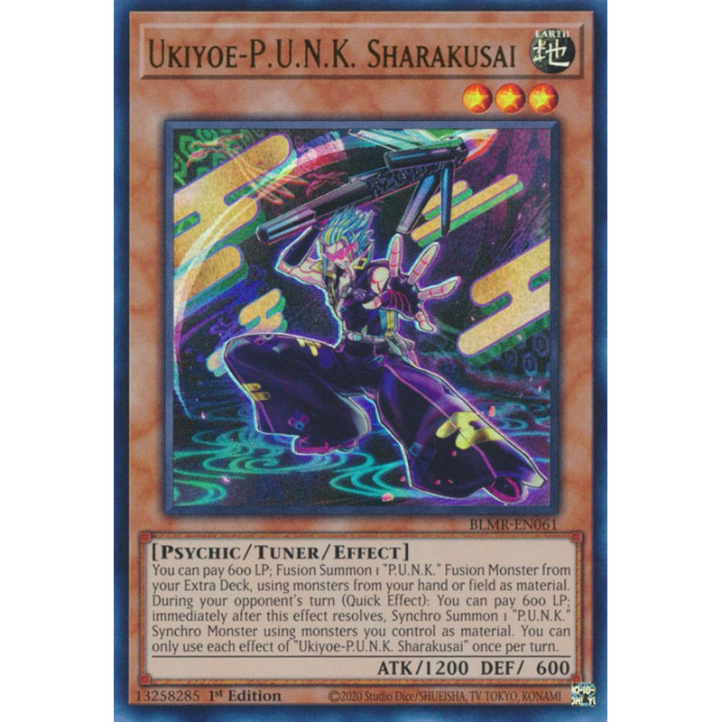 Yu-Gi-Oh-TCG-BLMR-EN061-UR-Ukiyoe-P-U-N-K-Sharakusai-Battles-of-Legend-Monstrous-Revenge