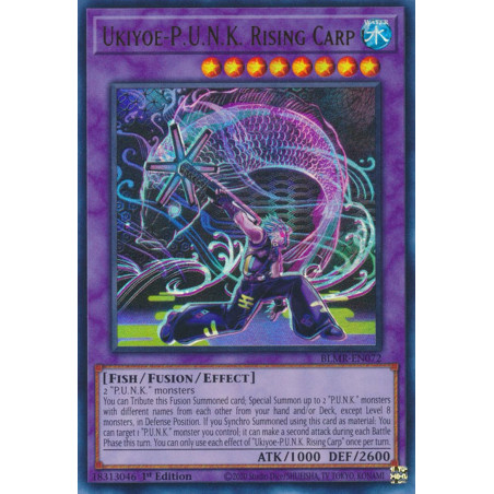 Yu-Gi-Oh-TCG-BLMR-EN072-UR-Ukiyoe-P-U-N-K-Rising-Carp-Battles-of-Legend-Monstrous-Revenge