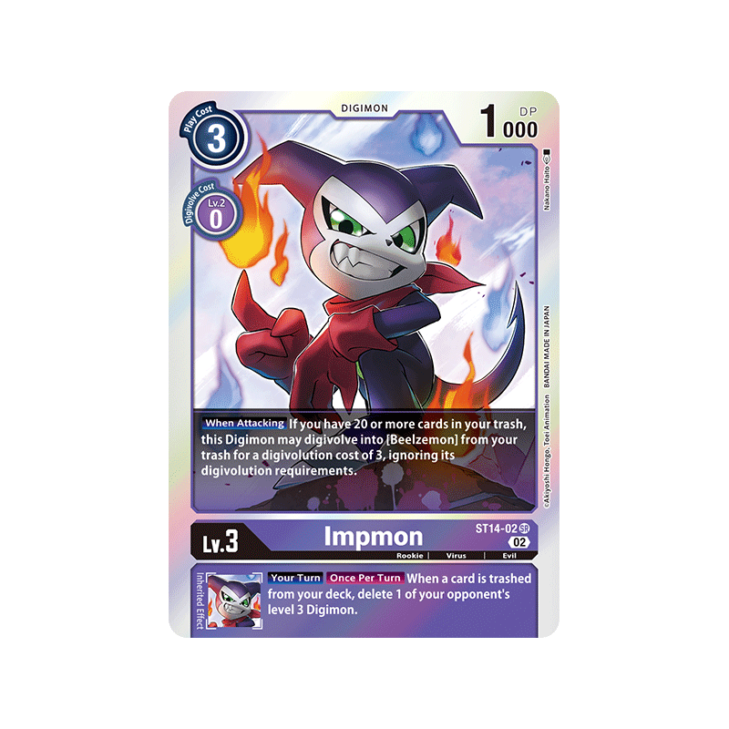 Digimon_TCG_ST14-02_Impmon_Super_Rare_Sinister_Order_Card_Game