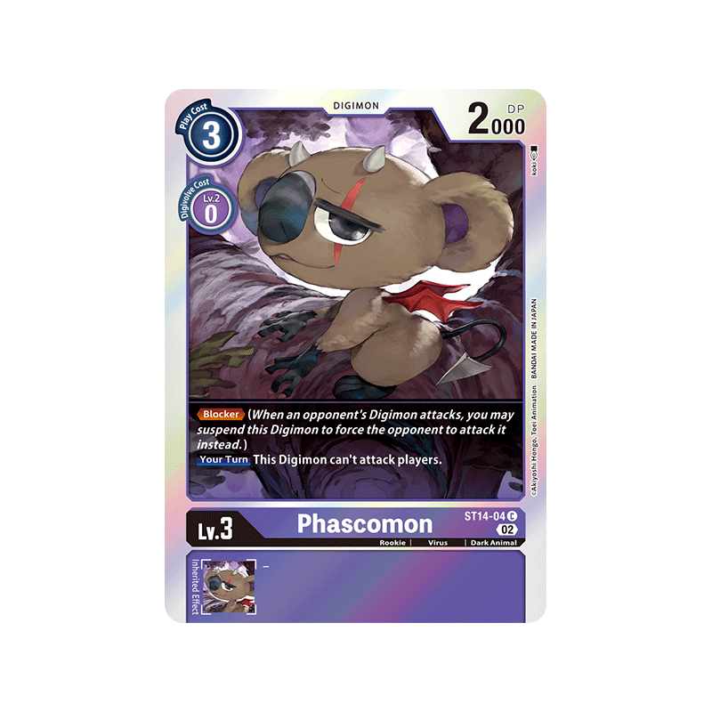 Digimon_TCG_ST14-04_Phascomon_Common_Sinister_Order_Card_Game