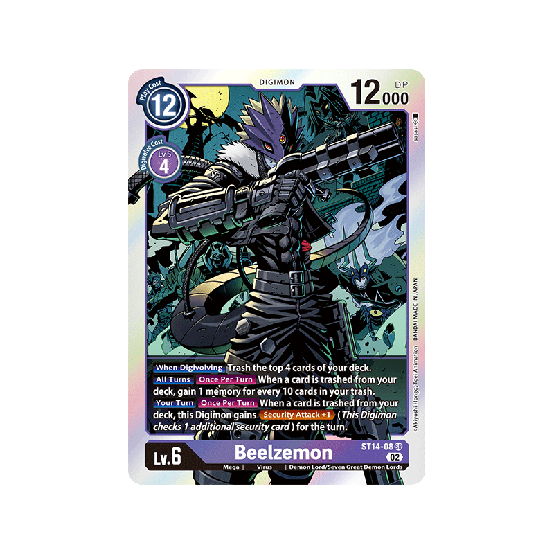 Digimon_TCG_ST14-08_Beelzemon_Super_Rare_Sinister_Order_Card_Game