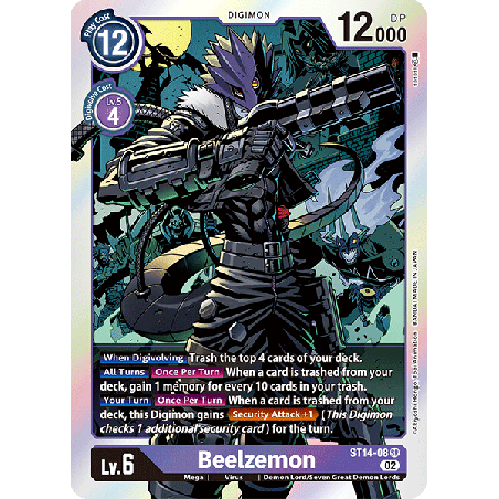 Digimon_TCG_ST14-08_Beelzemon_Super_Rare_Sinister_Order_Card_Game