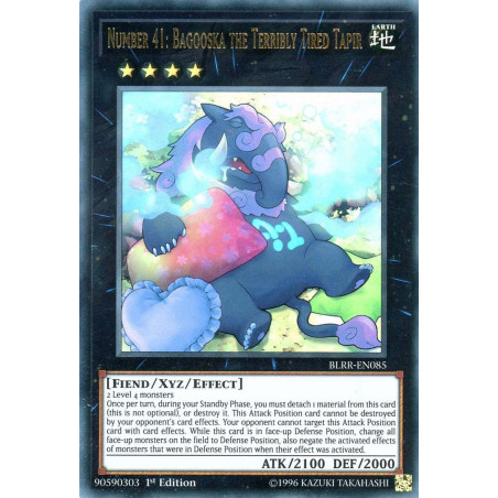 Yu-Gi-Oh-TCG-BLRR-EN085-UR-Number-41-Bagooska-the-Terribly-Tired-Tapir-Battles-of-Legend-Relentless-Revenge