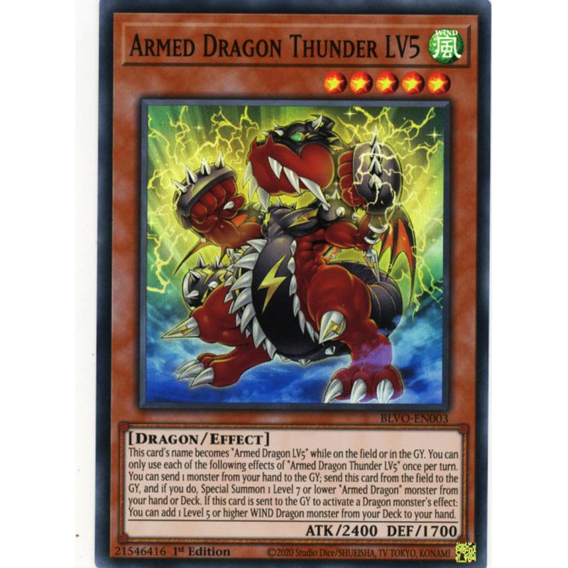 Yu-Gi-Oh-TCG-BLVO-EN003-SR-Armed-Dragon-Thunder-LV5-Blazing-Vortex