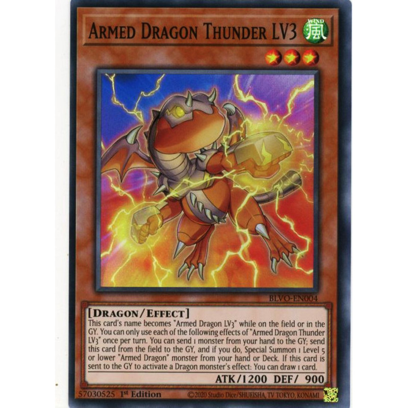 Yu-Gi-Oh-TCG-BLVO-EN004-SR-Armed-Dragon-Thunder-LV3-Blazing-Vortex