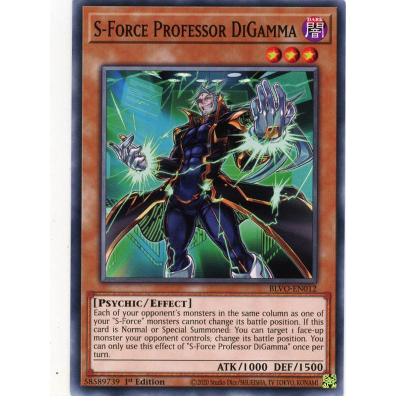 Yu-Gi-Oh-TCG-BLVO-EN012-C-S-Force-Professor-DiGamma-Blazing-Vortex