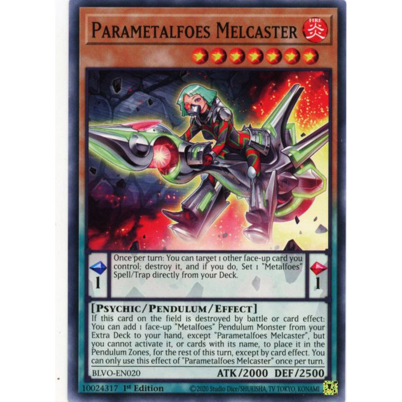 Yu-Gi-Oh-TCG-BLVO-EN020-C-Parametalfoes-Melcaster-Blazing-Vortex
