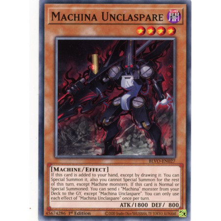 Yu-Gi-Oh-TCG-BLVO-EN027-C-Machina-Unclaspare-Blazing-Vortex