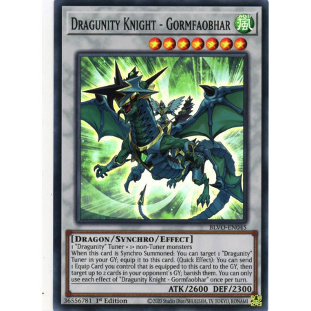 Yu-Gi-Oh-TCG-BLVO-EN045-SR-Dragunity-Knight-Gormfaobhar-Blazing-Vortex
