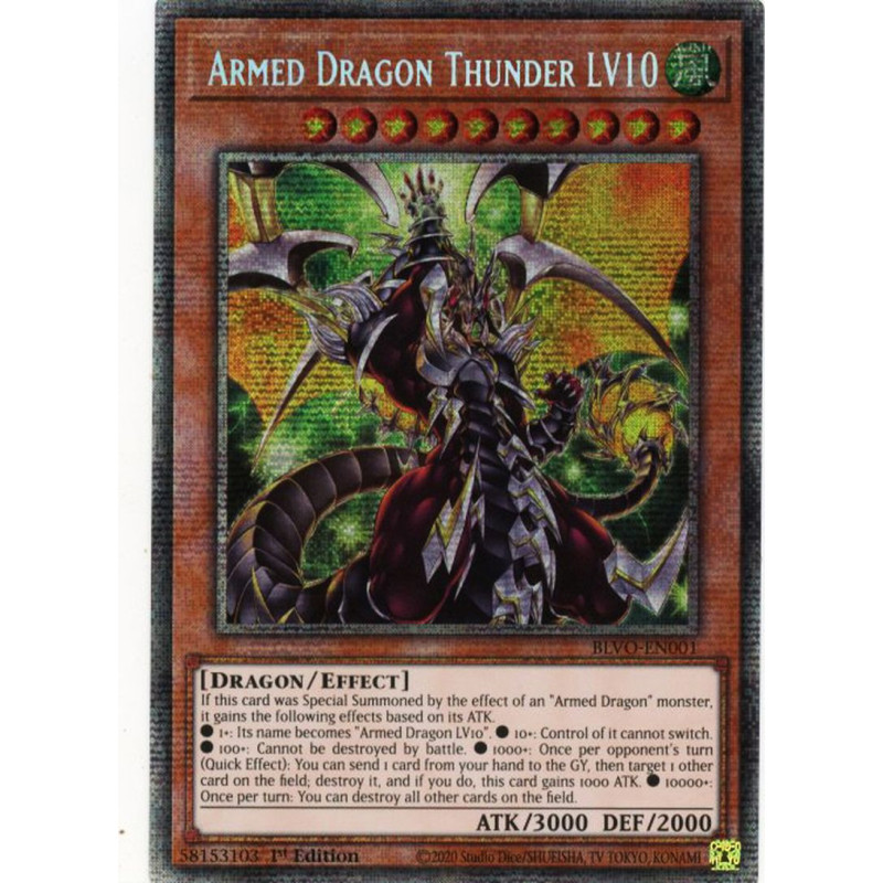 Yu-Gi-Oh-TCG-BLVO-EN001-STAR-Armed-Dragon-Thunder-LV10-Blazing-Vortex