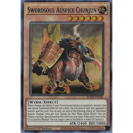 Yu-Gi-Oh-TCG-BODE-EN006-SR-Swordsoul-Auspice-Chunjun-Burst-of-Destiny