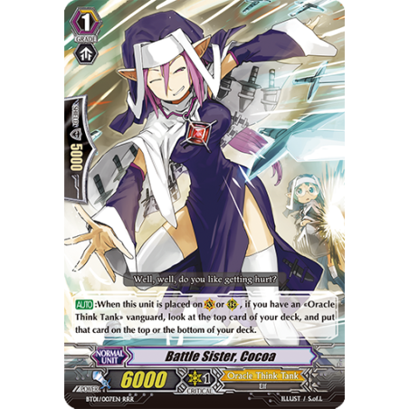 Vanguard_TCG_card_BT01_007EN_RRR_Battle_Sister_Cocoa_Descent_of_the_King_of_Knights
