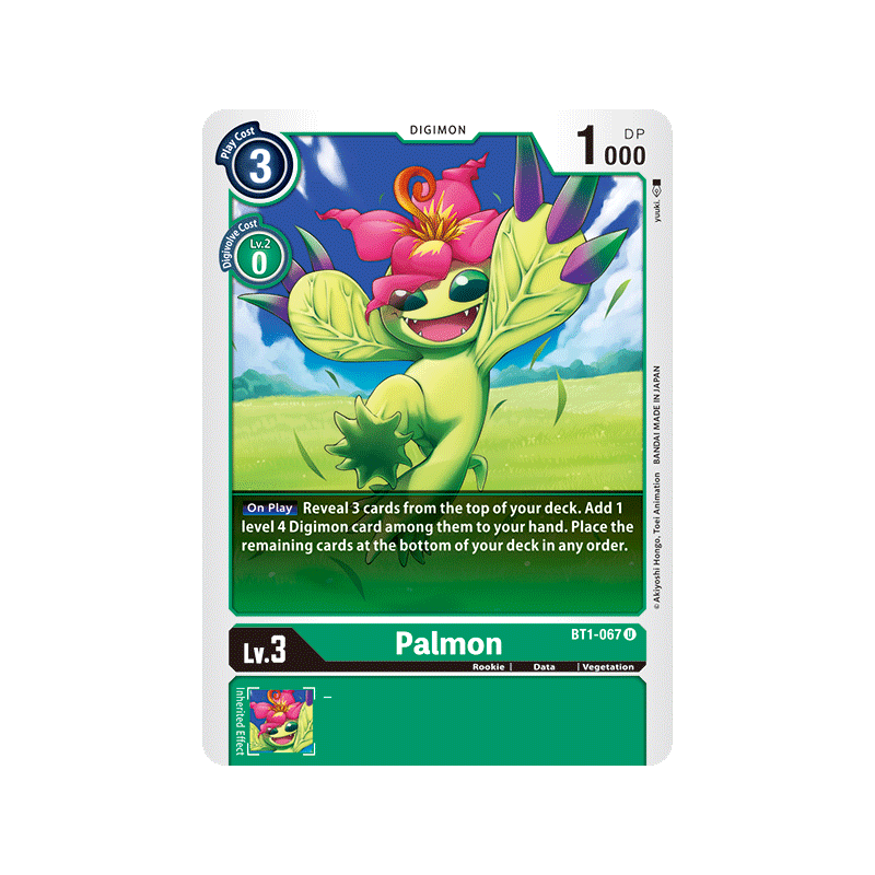 Digimon_TCG_BT1-067_Palmon_Uncommon_New_Evolution_Card_Game