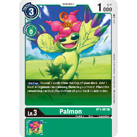 Digimon_TCG_BT1-067_Palmon_Uncommon_New_Evolution_Card_Game