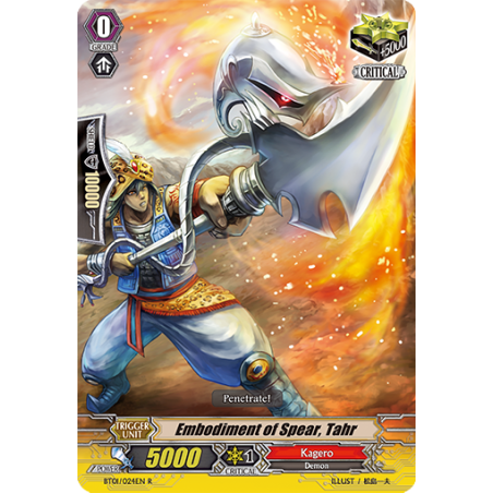 Vanguard_TCG_card_BT01_024EN_R_Embodiment_of_Spear_Tahr_Descent_of_the_King_of_Knights