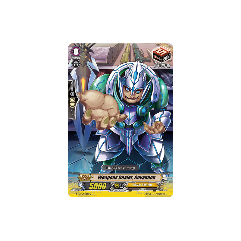 Vanguard_TCG_card_BT01_045EN_C_Weapons_Dealer_Govannon_Descent_of_the_King_of_Knights