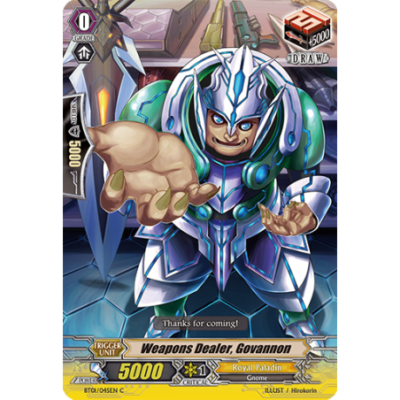Vanguard_TCG_card_BT01_045EN_C_Weapons_Dealer_Govannon_Descent_of_the_King_of_Knights