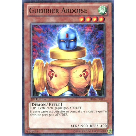 Yu-Gi-Oh-TCG-BP02-FR027-R-Guerrier-Ardoise-Battle-Pack-2-La-Guerre-des-G-ants
