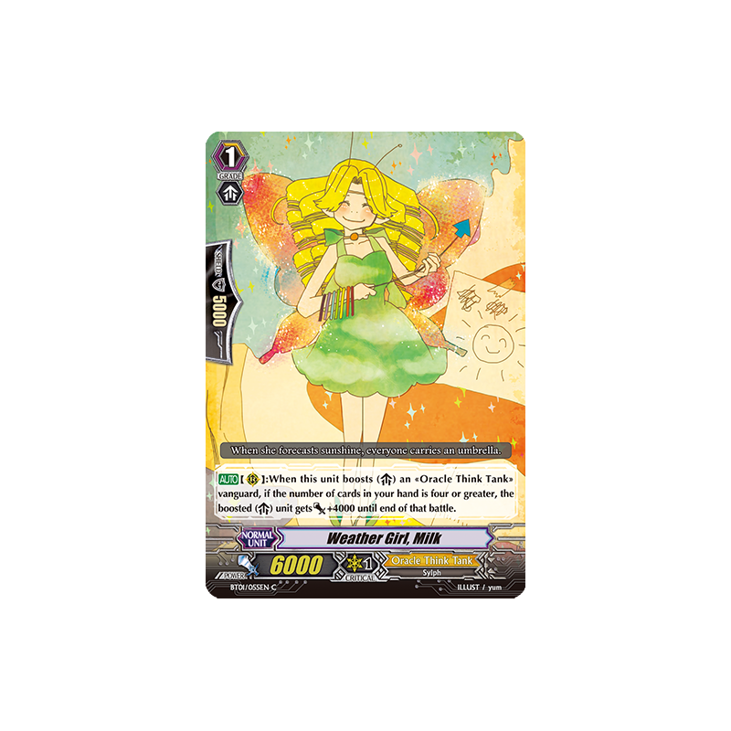 Vanguard_TCG_card_BT01_055EN_C_Weather_Girl_Milk_Descent_of_the_King_of_Knights