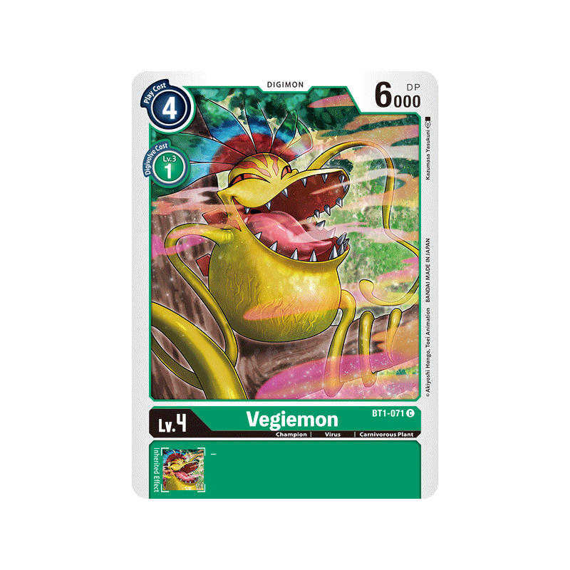 Digimon_TCG_BT1-071_Vegiemon_Common_New_Evolution_Card_Game