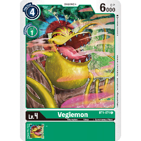 Digimon_TCG_BT1-071_Vegiemon_Common_New_Evolution_Card_Game