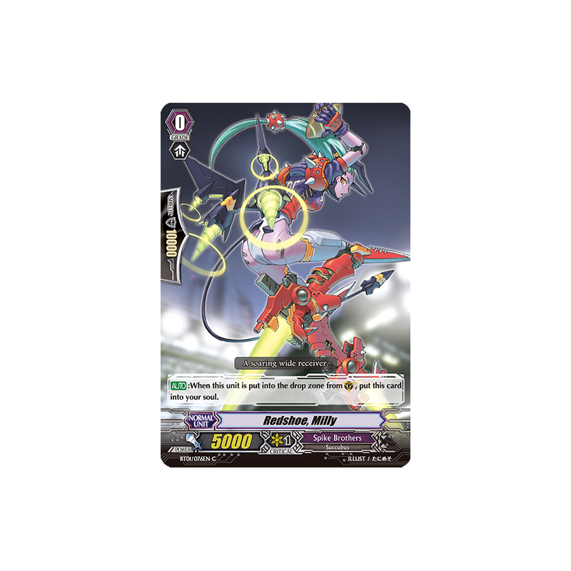 Vanguard_TCG_card_BT01_076EN_C_Redshoe_Milly_Descent_of_the_King_of_Knights