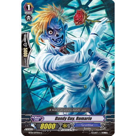 Vanguard_TCG_card_BT01_077EN_C_Dandy_Guy_Romario_Descent_of_the_King_of_Knights
