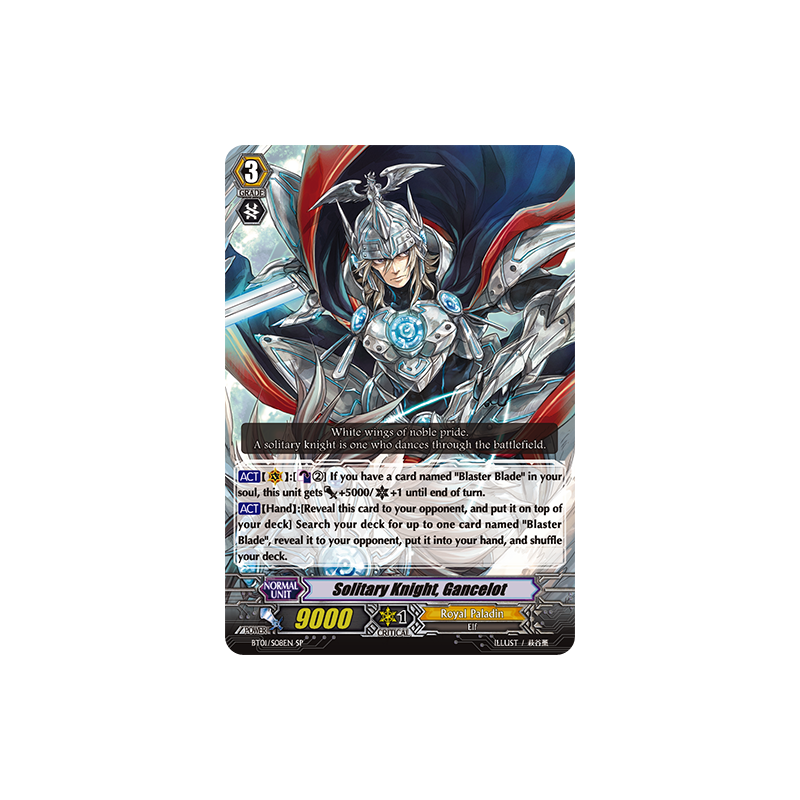 Vanguard_TCG_card_BT01_S08EN_SP_Solitary_Knight_Gancelot_Descent_of_the_King_of_Knights