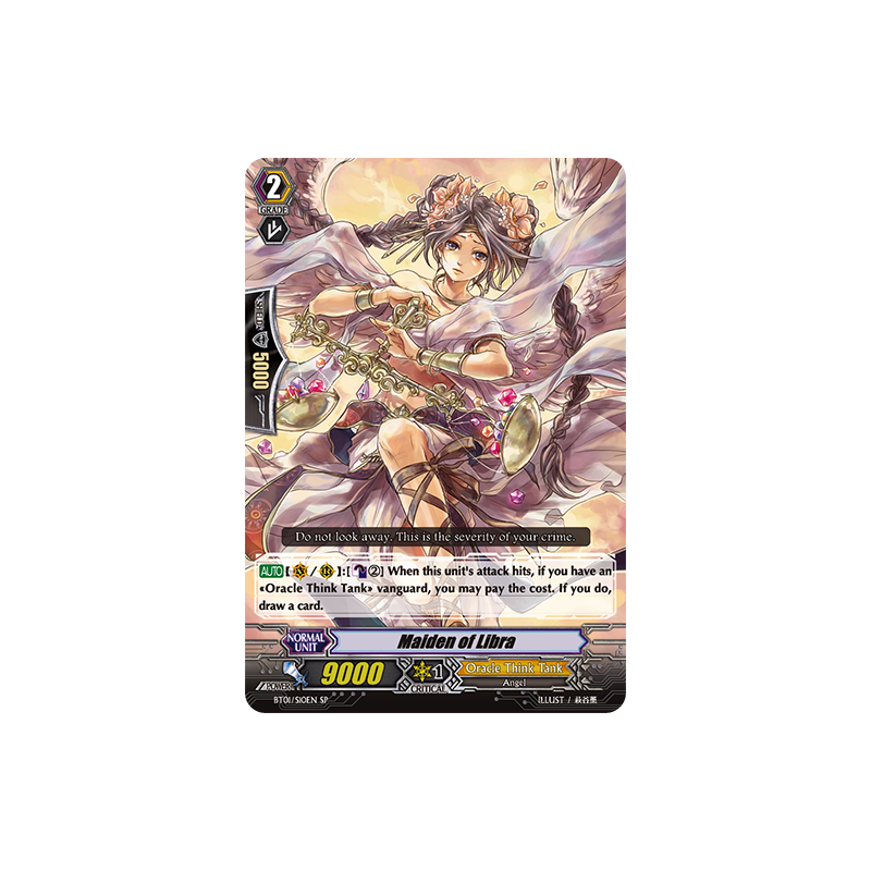 Vanguard_TCG_card_BT01_S10EN_SP_Maiden_of_Libra_Descent_of_the_King_of_Knights