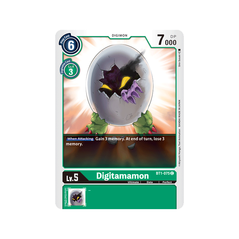 Digimon_TCG_BT1-075_Digitamamon_Common_New_Evolution_Card_Game
