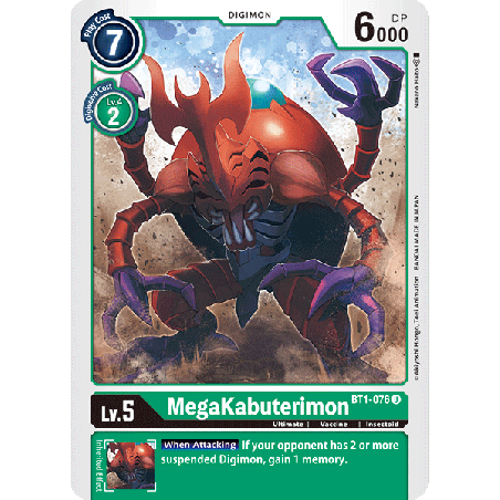 Digimon_TCG_BT1-076_MegaKabuterimon_Uncommon_New_Evolution_Card_Game
