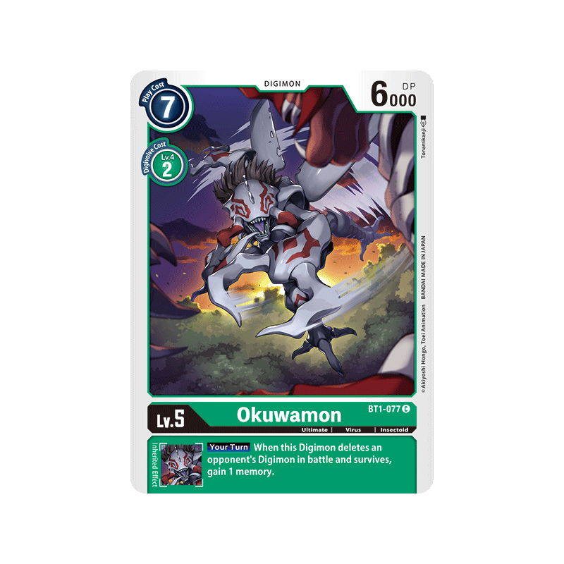Digimon_TCG_BT1-077_Okuwamon_Common_New_Evolution_Card_Game