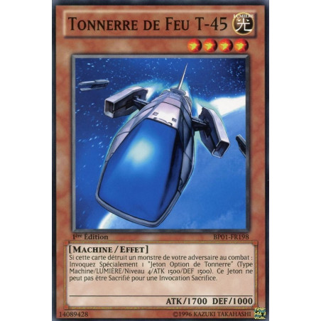 Yu-Gi-Oh-TCG-BP01-FR198-C-Tonnerre-de-Feu-T-45-Battle-Pack-1-l-Aube-Epique