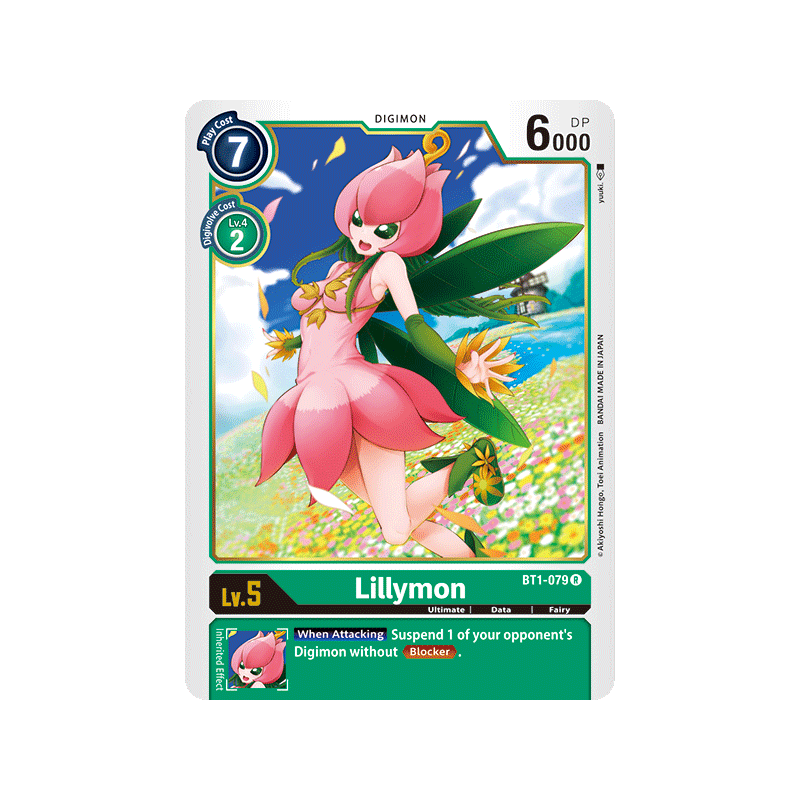 Digimon_TCG_BT1-079_Lillymon_Rare_New_Evolution_Card_Game