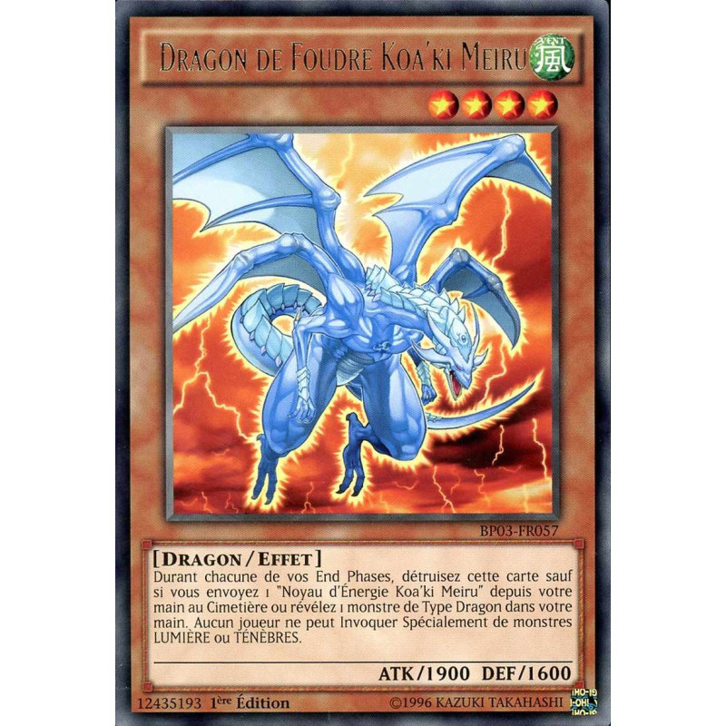 Yu-Gi-Oh-TCG-BP03-FR057-R-Dragon-de-Foudre-Koa-ki-Meiru-Battle-Pack-3-La-Ligue-des-Monstres