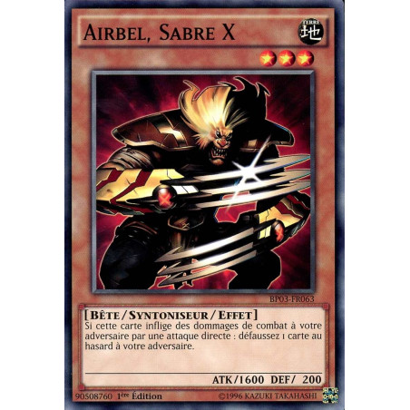 Yu-Gi-Oh-TCG-BP03-FR063-R-Airbel-Sabre-X-Battle-Pack-3-La-Ligue-des-Monstres