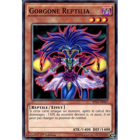 Yu-Gi-Oh-TCG-BP03-FR067-R-Gorgone-Reptilia-Battle-Pack-3-La-Ligue-des-Monstres