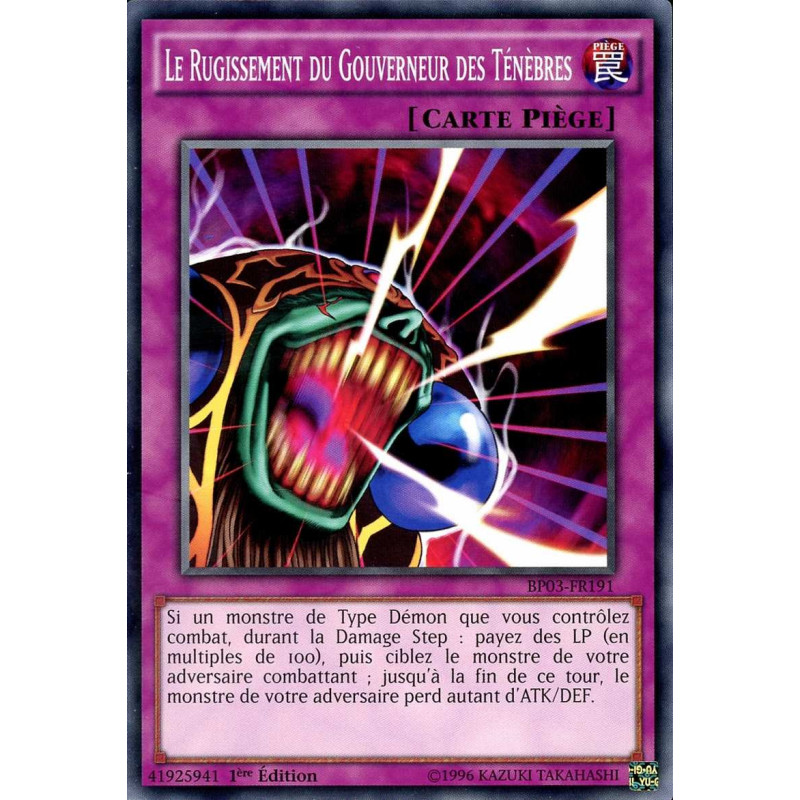 Yu-Gi-Oh-TCG-BP03-FR191-R-Le-Rugissement-du-Gouverneur-des-T-n-bres-Battle-Pack-3-La-Ligue-des-Monstres