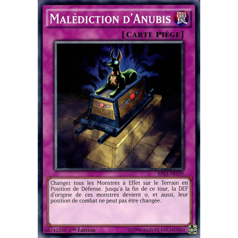 Yu-Gi-Oh-TCG-BP03-FR199-R-Mal-diction-d-Anubis-Battle-Pack-3-La-Ligue-des-Monstres