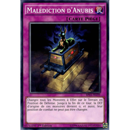 Yu-Gi-Oh-TCG-BP03-FR199-R-Mal-diction-d-Anubis-Battle-Pack-3-La-Ligue-des-Monstres