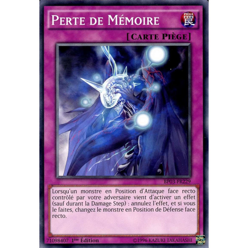 Yu-Gi-Oh-TCG-BP03-FR229-R-Perte-de-M-moire-Battle-Pack-3-La-Ligue-des-Monstres