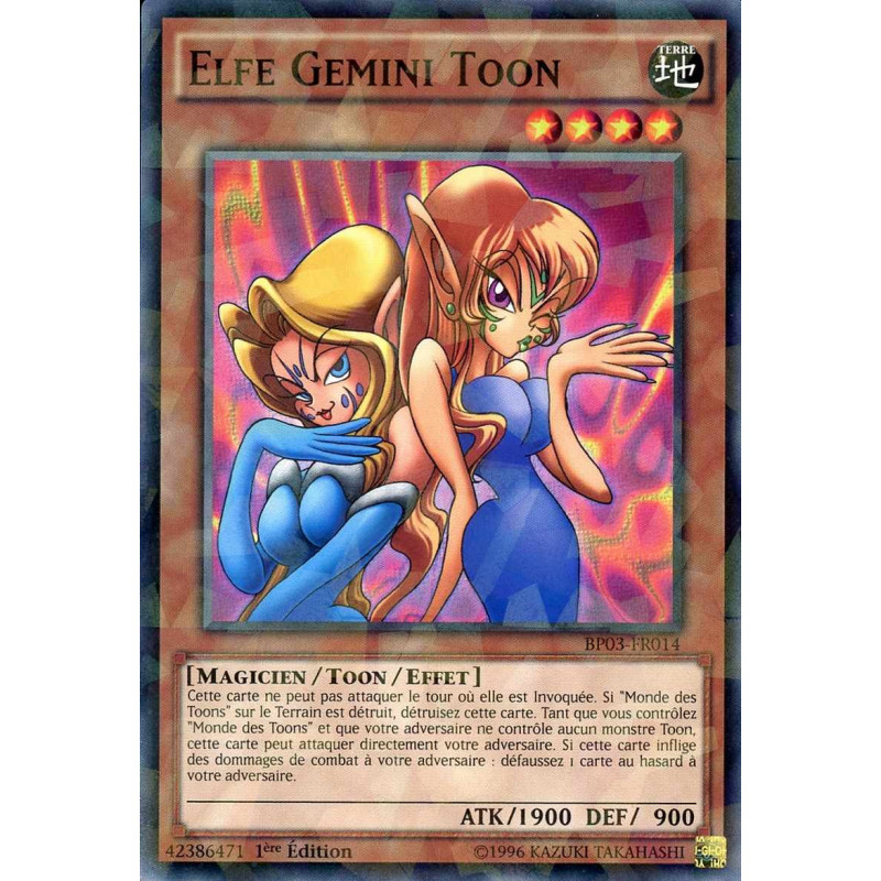 Yu-Gi-Oh-TCG-SH-BP03-FR014-SH-Elfe-Gemini-Toon-Battle-Pack-3-La-Ligue-des-Monstres