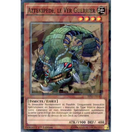 Yu-Gi-Oh-TCG-SH-BP03-FR041-SH-Aztekipede-le-Ver-Guerrier-Battle-Pack-3-La-Ligue-des-Monstres