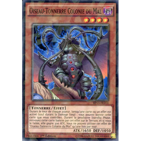 Yu-Gi-Oh-TCG-SH-BP03-FR104-SH-Oiseau-Tonnerre-Colonie-du-Mal-Battle-Pack-3-La-Ligue-des-Monstres