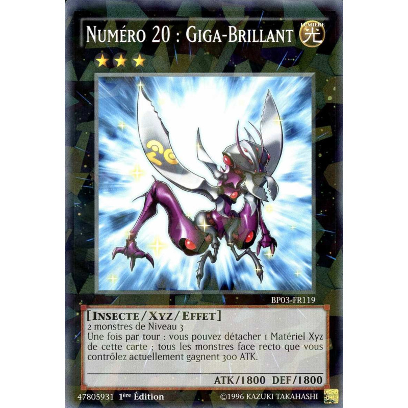 Yu-Gi-Oh-TCG-SH-BP03-FR119-SH-Num-ro-20-Giga-Brillant-Battle-Pack-3-La-Ligue-des-Monstres