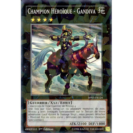 Yu-Gi-Oh-TCG-SH-BP03-FR124-SH-Champion-H-ro-que-Gandiva-Battle-Pack-3-La-Ligue-des-Monstres