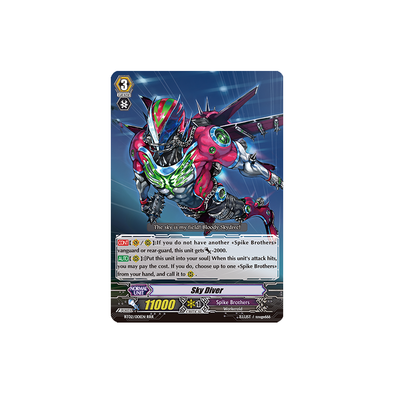 Vanguard_TCG_card_BT02_001EN_RRR_Sky_Diver_Onslaught_of_Dragon_Souls