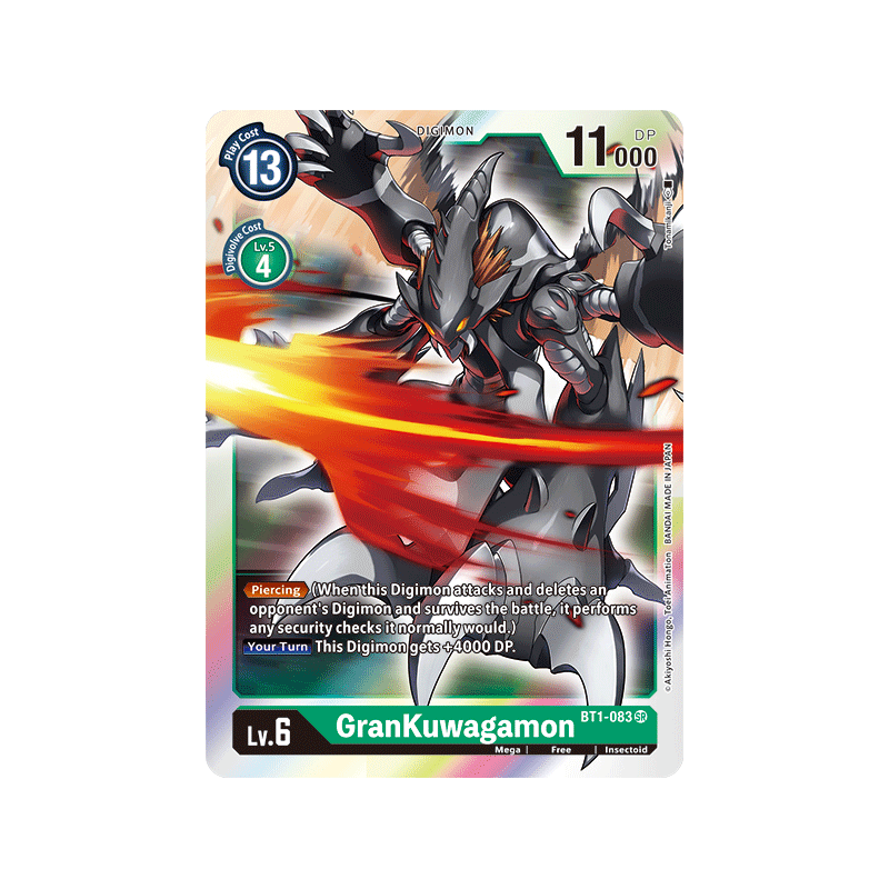 Digimon_TCG_BT1-083_GranKuwagamon_Super_Rare_New_Evolution_Card_Game
