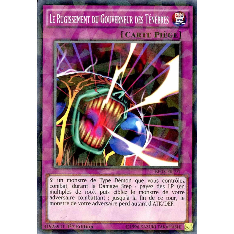Yu-Gi-Oh-TCG-SH-BP03-FR191-SH-Le-Rugissement-du-Gouverneur-des-T-n-bres-Battle-Pack-3-La-Ligue-des-Monstres